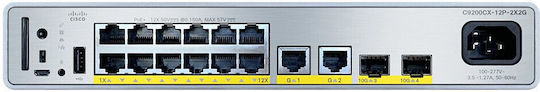 Cisco Catalyst L2 PoE+ Switch με 12 Θύρες Gigabit (1Gbps) Ethernet