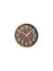 Wanduhr Kunststoff Hellbraun 30x3,5cm