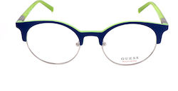 Eyeglasses Guess Unisex Gu3025-91 Lens Bridge T...