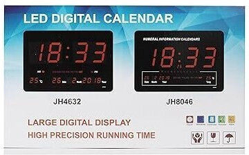 Digitale Rote Wanduhr Rot