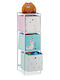 Relaxdays Sistem Depozitare Jucării Alb 89x30x27.5cm