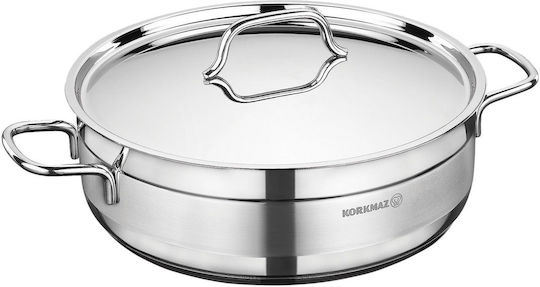 Korkmaz Alfa Ανοξείδωτη Ρηχή Κατσαρόλα 5.5lt / 28cm