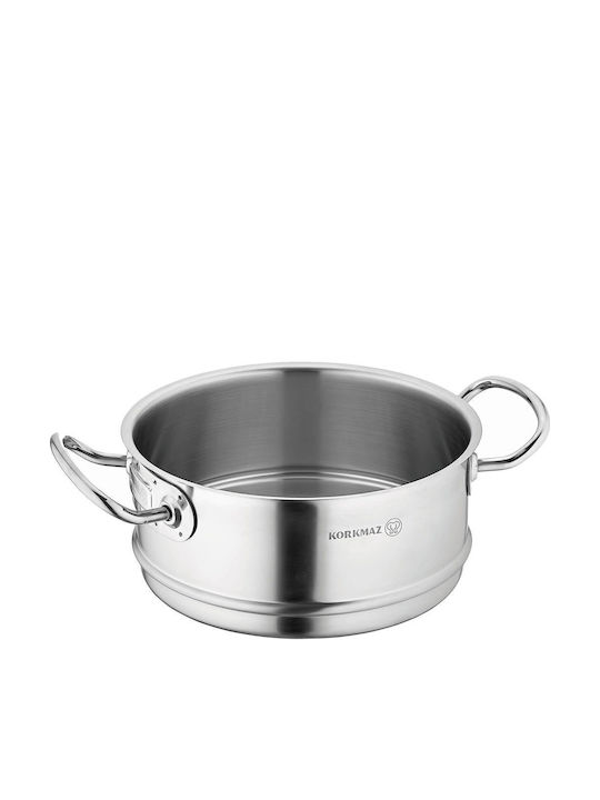 Korkmaz Βαθιά Ανοξείδωτη Κατσαρόλα Ατμού 1lt / 20cm