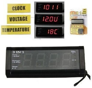Digital Car Clock 3 1 Voltmeter Thermometer