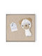 Hashtag Nursery Swaddling Blanket Dog Knitted Beige with Animal 90x90cm