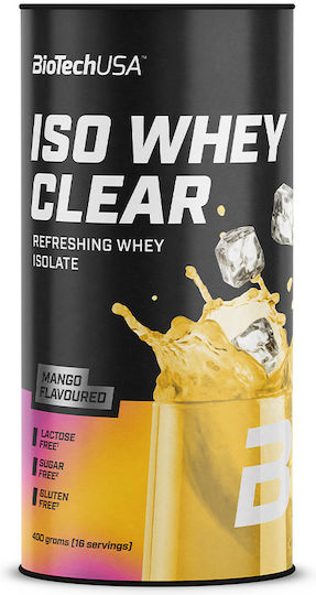 Biotech USA Iso Whey Zero Clear Proteinquelle Molke mit Geschmack Mango 400g