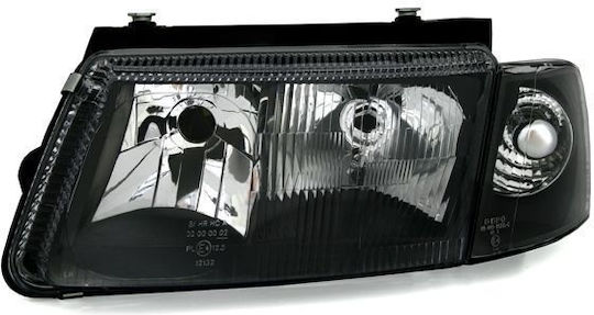 Front Lights VW Passat B5 1997-2000 Black Without H4 Bulbs Set 2 Pieces
