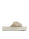Δερμάτινα Γυναικεία Σανδάλια Sporty Flatforms Μπεζ