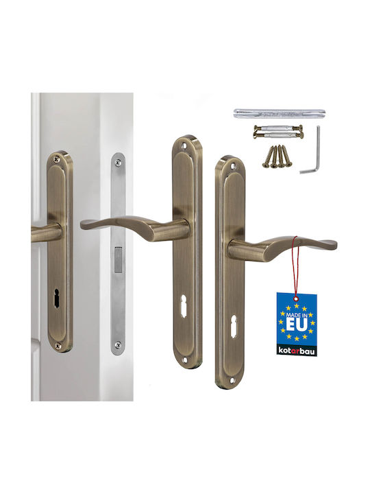 Kotarbau Buton WC Cu Placă Bronz