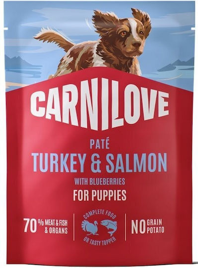 Carnilove Wet Dog Food for Puppies in Pouches with Turkey and Salmon 300gr