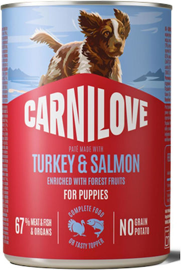 Carnilove Wet Dog Food for Puppies in Cans with Turkey, Salmon, Meat and Potatoes 1000gr