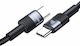 Usams Braided USB 2.0 Cable USB-C male - USB-C 60W PD Μαύρο 1.2m SJ724ZJ01 30τμχ