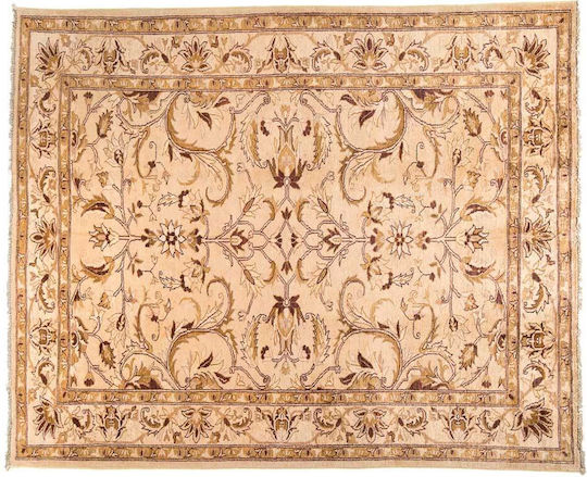 Χαλί Κλασικό Χειροποίητο Ziegler 184x223 Cm Μπεζ