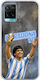 World Stars Collection Diego Maradona Vivo Y21s Flexible TPU Transparent Silicone Case