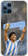 World Stars Collection Diego Maradona Oppo Find X3 Pro 5g Flexible TPU Transparent Silicone Case