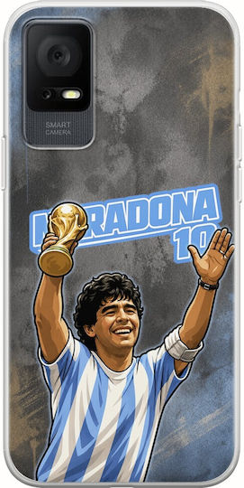 World Stars Collection Diego Maradona Tcl 406 Flexible TPU Transparent Silicone Case