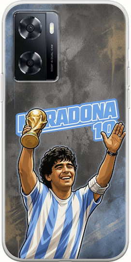 World Stars Collection Diego Maradona OnePlus Nord N20 SE Flexible TPU Transparent Silicone Case