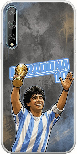 World Stars Collection Diego Maradona Huawei P Smart S Flexible TPU Transparent Silicone Case