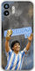 World Stars Collection Diego Maradona Nothing Phone 2 Flexible TPU Transparent Silicone Case