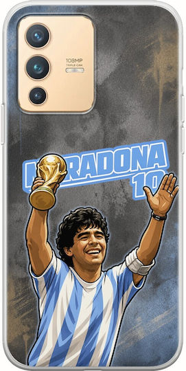 World Stars Collection Diego Maradona Vivo V23 5G Flexible TPU Transparent Silicone Case