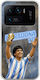 World Stars Collection Diego Maradona Xiaomi Mi 11 Ultra Flexible TPU Transparent Silicone Mobile Phone Case