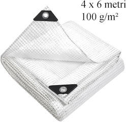 MP Στρογγυλός Αδιάβροχος Μουσαμάς 100gr/m² με Διάμετρο 4μ. Ελαφρού Τύπου Γκρι