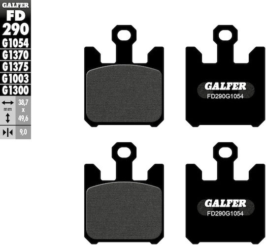 Galfer Fahrradbremsbeläge Kh369/4 Semi-metallisch 4 Stück