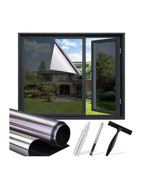 Spiegel Sonnenblockierende Fensterfolie 90x200cm Set Schwarz Grau