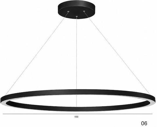 Slamp LED Висящо Тавано Осветително Тяло Черно