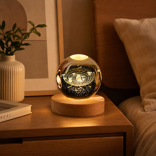 Decorative LED Crystal Ball Lamp 8x8x9cm