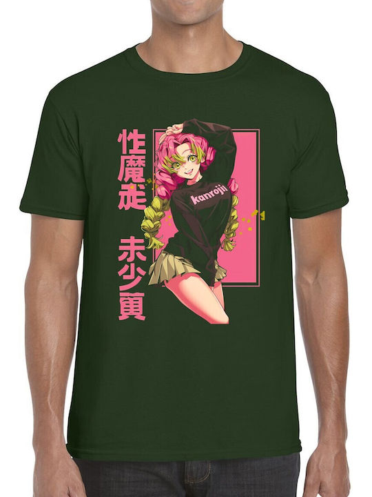 T-shirt Anime Χαρακτήρας Ροζ Πράσινα Μαλλιά Pop...