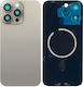 Apple Iphone 15 Pro Max Back Glass Without Nfc Enlarged Camera Frame Natural Titanium Compatible