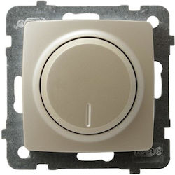 Ospel Comutator Cu Variator Cu Cadru LED Rotativ 100W În Culoare Ecru Ospel Comutator Cu Variator Cu Cadru LED Rotativ 100W În Culoare Ecru