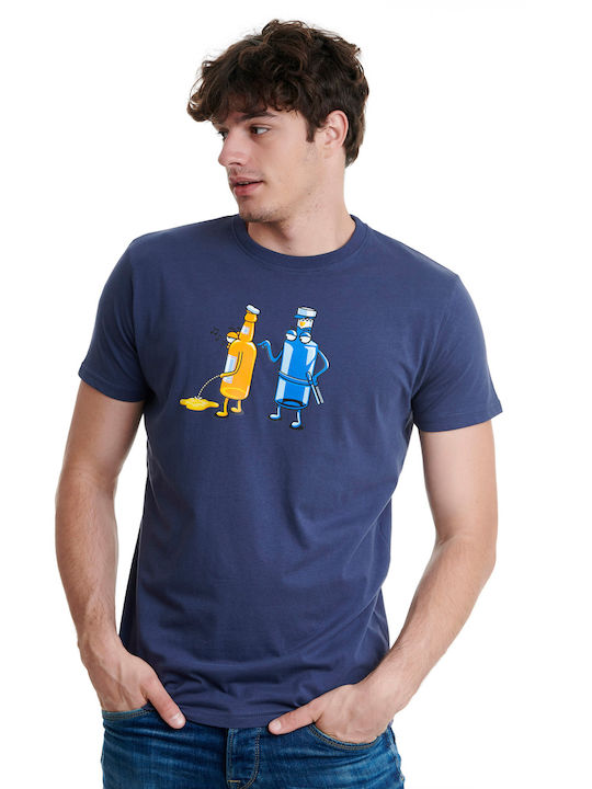 Aguafiestas Kukuxumusu Herren T-shirt Blau