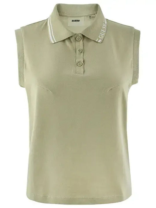 Guess Damen Polo Bluse Beige
