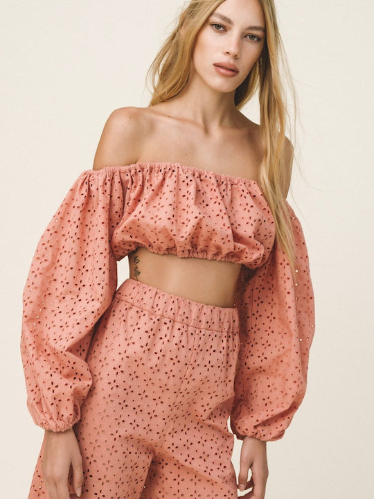 Love+Alicia Women's Blouse Off-Shoulder Orange