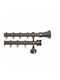 Import Hellas Metallic Curtain Pole No3 Double with Rod Ø25mm 160cm Bronze
