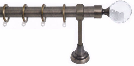 Import Hellas Metallic Curtain Pole No9 Single Ø25mm 140cm Bronze
