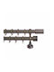 Import Hellas Metallic Curtain Pole No7 Double with Rod Ø25mm 140cm Bronze