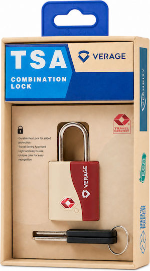 Verage Padlock Brass With Key With Certification TSA