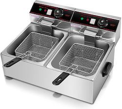 Costos Friteuză Electrică Dublă Cu Capacitate De 2x6lt 58x46x31cm