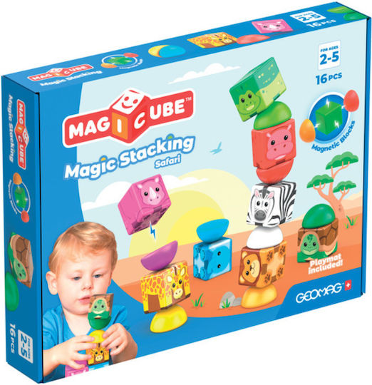 Geomag Magnetisches Spielzeug Bau- und Konstruktionsspielzeug Magicube Safari