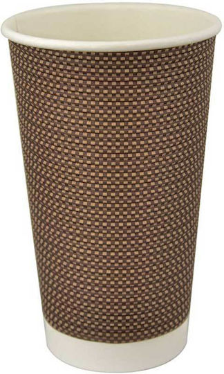 Ecocraft Ποτήρι μιας Χρήσης Χάρτινo Χρυσό 480ml 25τμχ