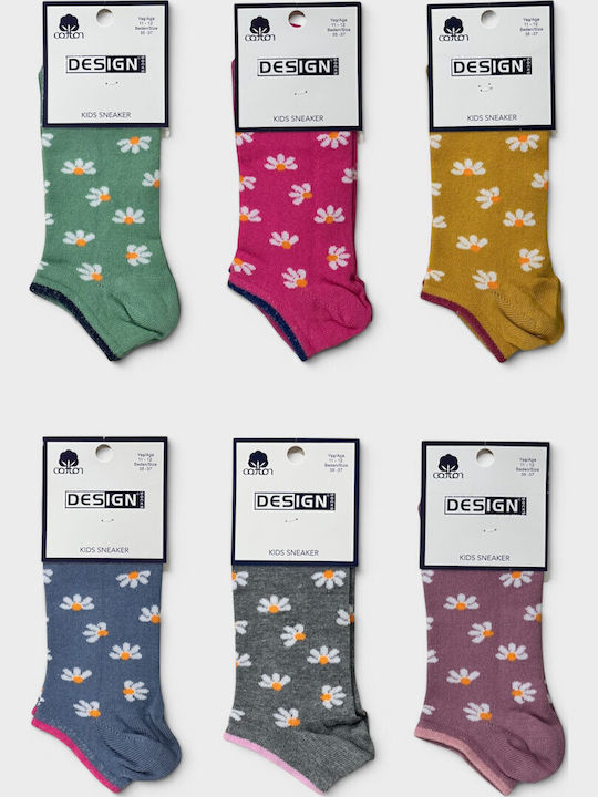 Design Socks Αθλητικά Παιδικά Σοσόνια Πολύχρωμα 6 Ζευγάρια