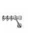 Metallic Curtain Pole Carre Double with Rod Ø25mm 120cm Silver