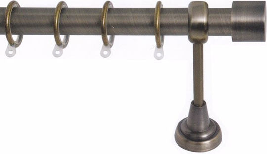 Import Hellas Metallisches Vorhangstangen Tapa Einzeln Φ25mm 240cm Bronze