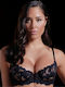 Balconette Black Bra Without Padding With Underwire