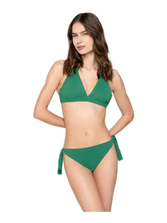 Luna Bikini Slip με Κορδονάκια Πράσινο
