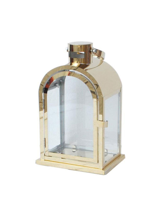 Atmosphera Φαναράκι Μεταλλικό Κίτρινο 16.5x11.5x28.5εκ.