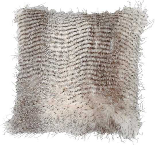 Fylliana Throw Pillow Luxehair Beige 45x45cm